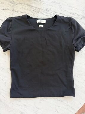 Aritzia Black Short Sleeve Crewneck Tee